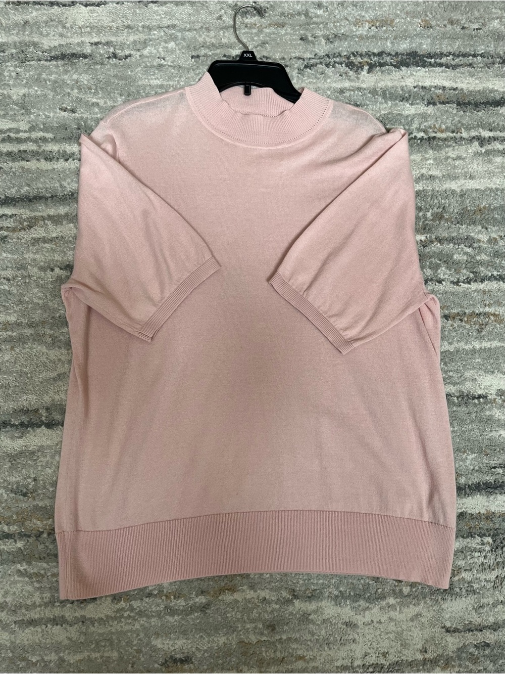 Chaps Light Pink Short Sleeve Sweater